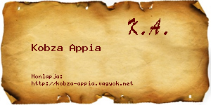 Kobza Appia névjegykártya