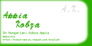 appia kobza business card